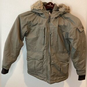 * Pwdr Room Winter Ski Jacket Coat Size S Olive Green